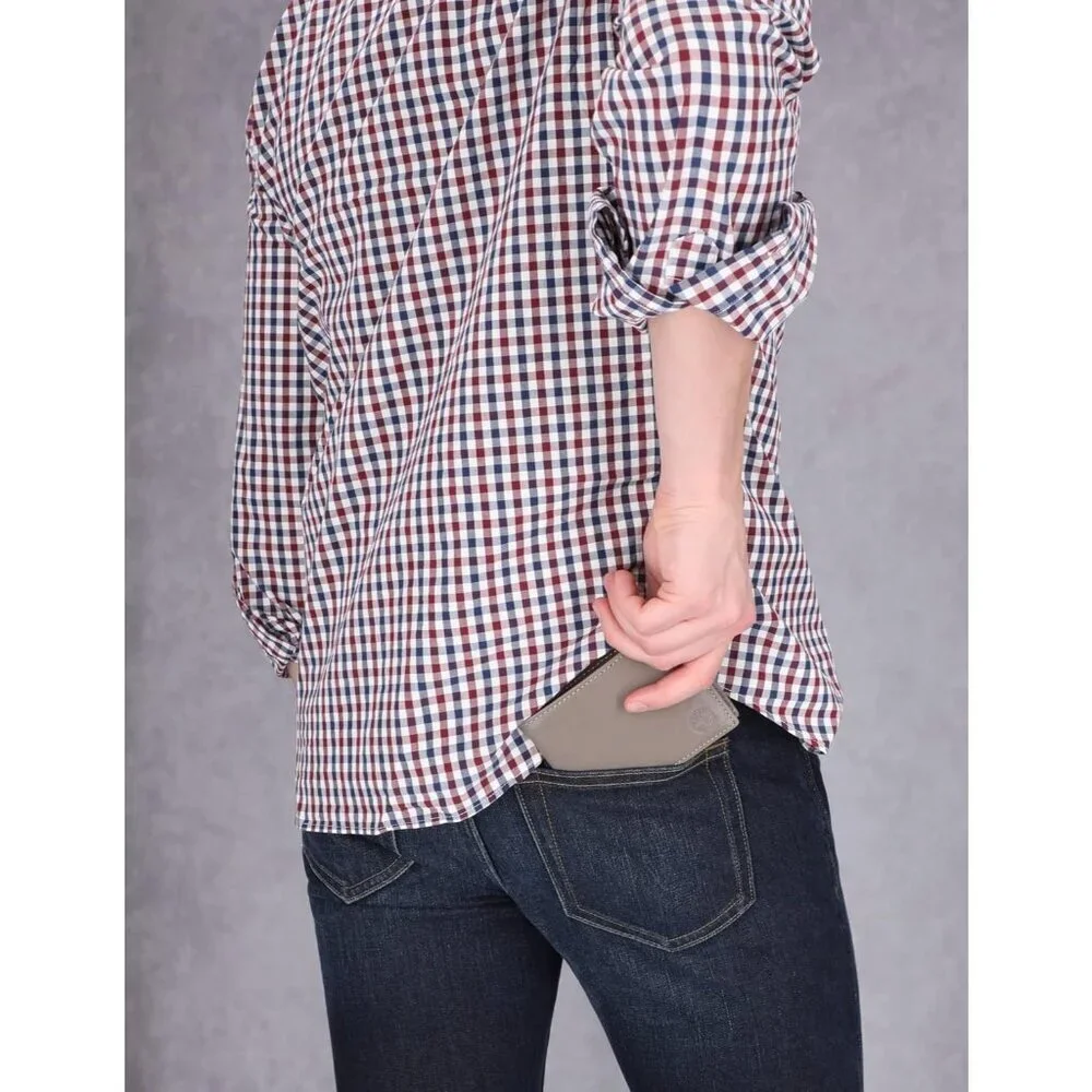Men's Imported Genuine Leather Luxury Charcoal Bill Pockets Wallet Card Design